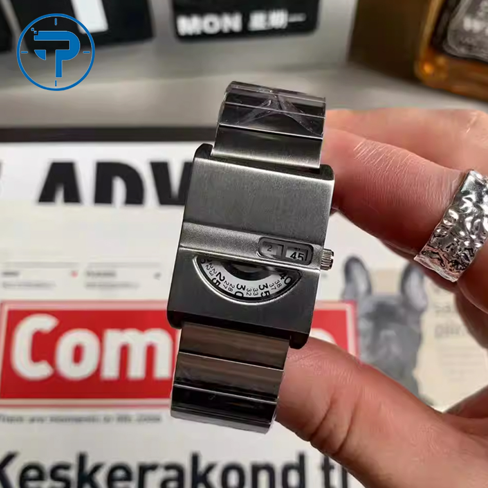 Luxury Watch Exchange - 남성용 팔찌 시계 사각 시계 스테인리스
