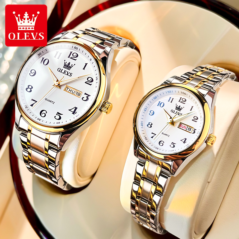 Luxury Watch Wallpaper - OLEVS 남성 여성을위한 새로운 패션 커플