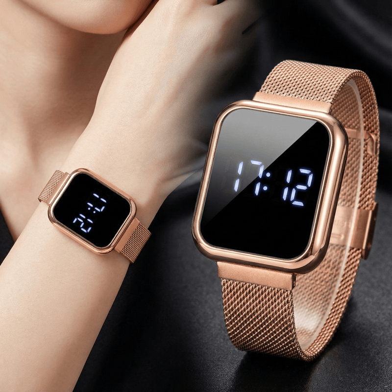 Luxury Watch Exchange - 여성을위한 패션 직사각형 디지털 시계 남성