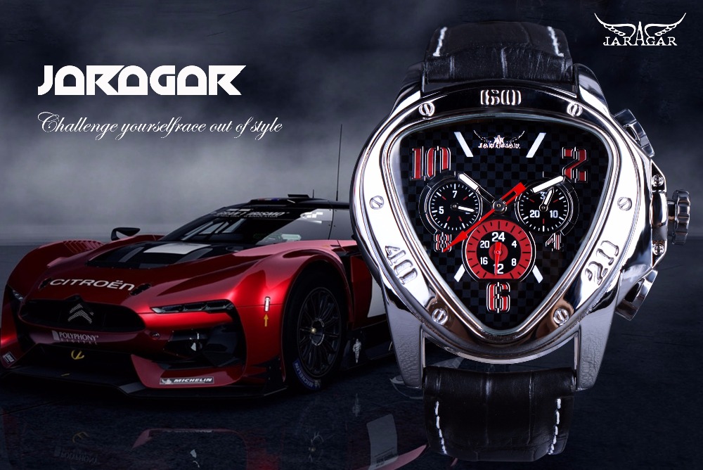 2021 Jaragar 스포츠 레이싱 디자인 기하학적  - Watch Triangle Luxury 리뷰 및 가격