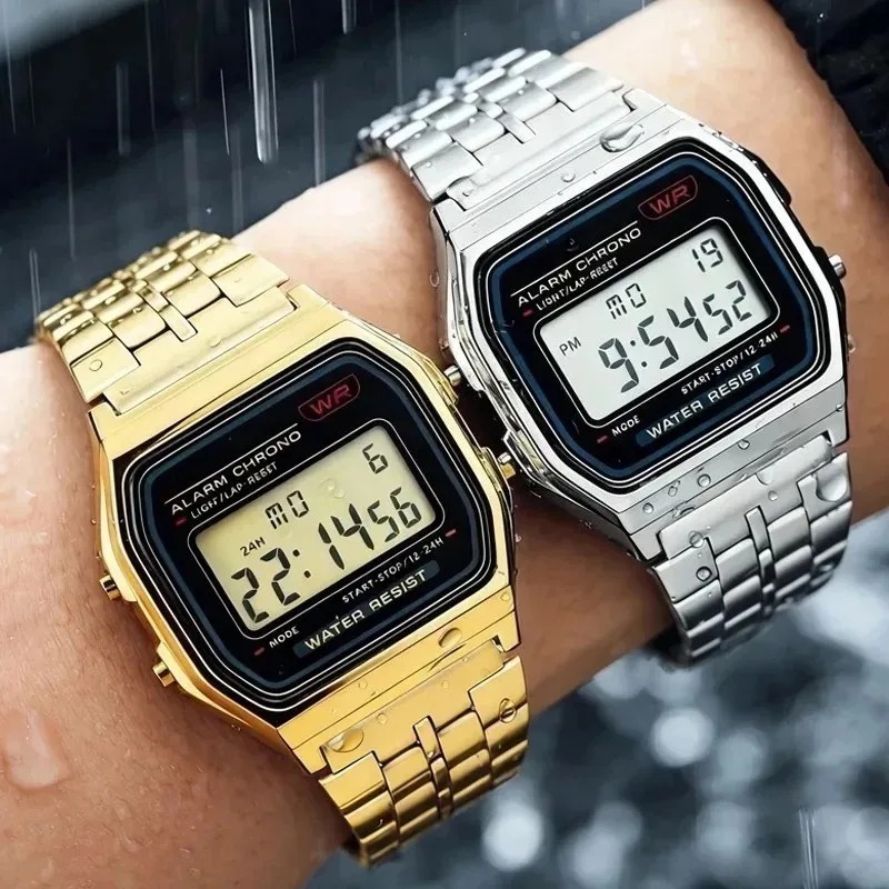 럭셔리 F91W 스틸 밴드 시계 LED 디지털 스테인레 - Luxury Watch Exchange 리뷰 및 가격