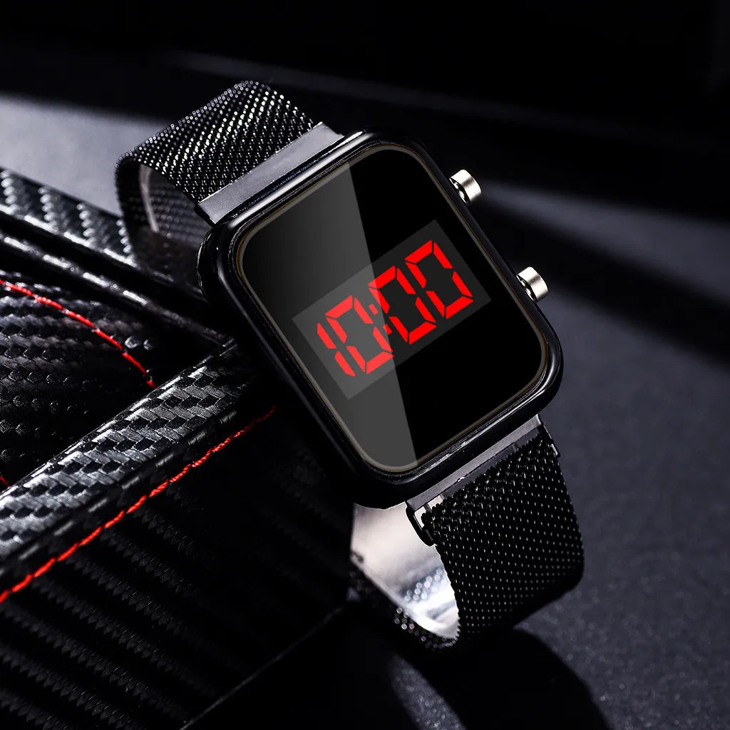패션 마그네틱 버클 직사각형 LED 디지털 시계 남성  - Luxury Watch Exchange 리뷰 및 가격
