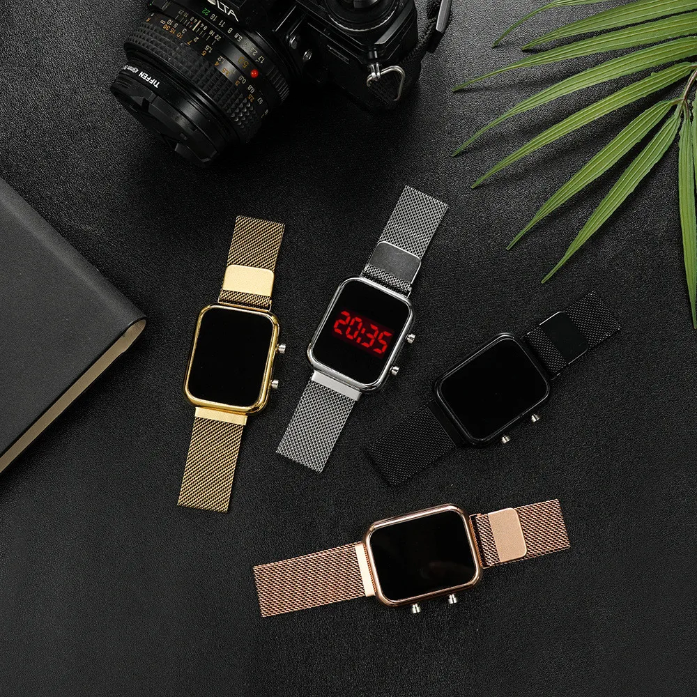 패션 마그네틱 버클 직사각형 LED 디지털 시계 남성  - Luxury Watch Exchange 리뷰 및 가격
