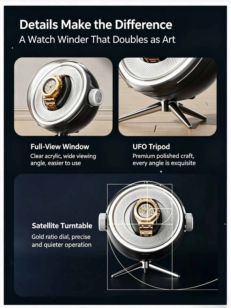 무자성 고급 자동 시계 와인더, 가정용 무소음 LED  - Zero Luxury Watch 리뷰 및 가격