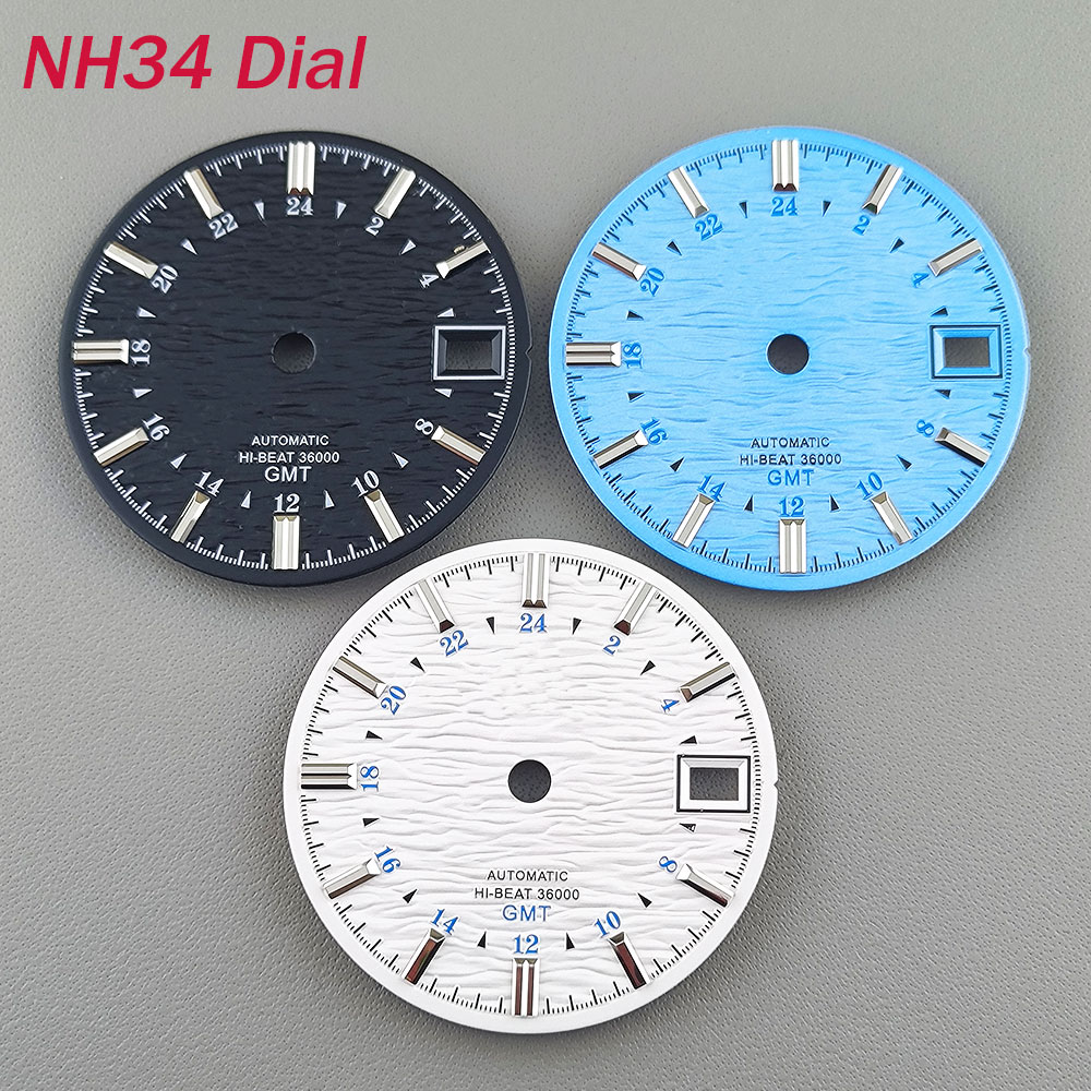 NH34 다이얼 28.5mm GS 다이얼 물결 모양 표 - Luxury Watch Face 리뷰 및 가격