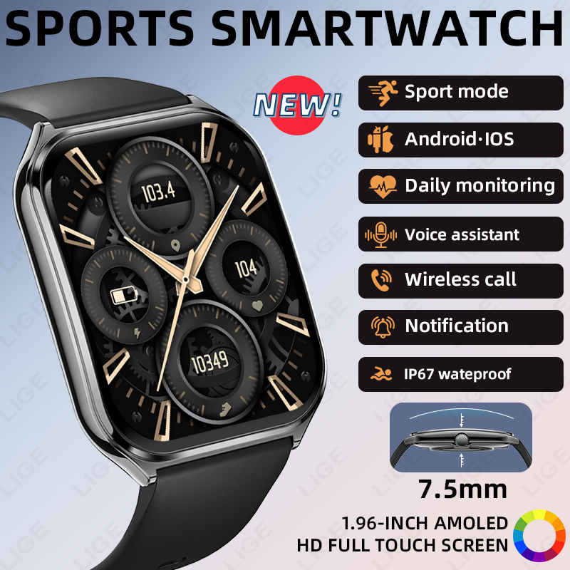 새로운 초슬림 스마트워치 남성용 1.96인치 AMOLE - Luxury Watch Korea 리뷰 및 가격