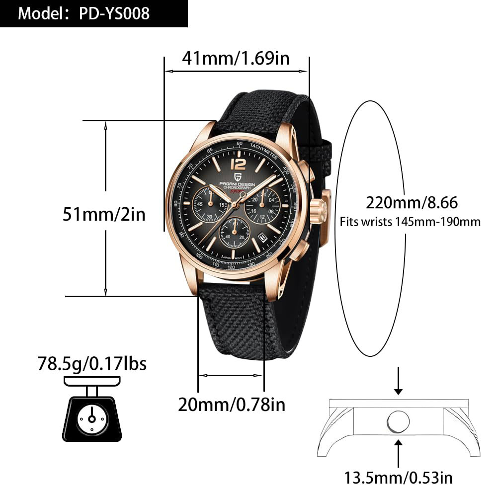 파가니 디자인 신형 남성 시계 41mm 크로노그래프 1 - Luxury Watch Brands 리뷰 및 가격