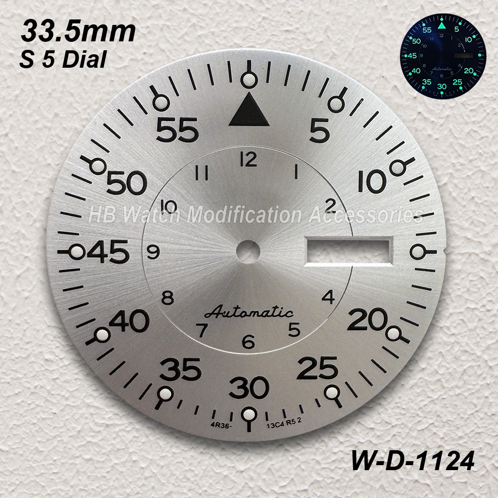 33.5mm S 5 로고 선레이 다이얼 NH36/4R3 - Luxury Watch Face 리뷰 및 가격