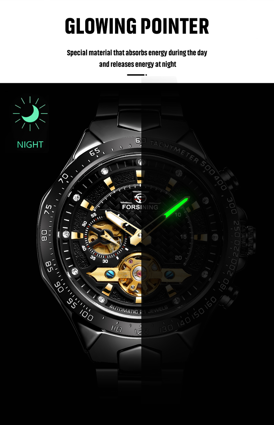 Forsining 다이아몬드 스켈레톤 남성용 야외용 자 - Luxury Watch And Price 리뷰 및 가격